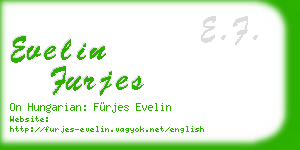 evelin furjes business card
