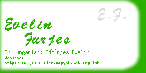 evelin furjes business card